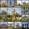Collage of photos of the sights of Beerlin, Germany