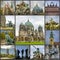 Collage of photos of the sights of Berlin, Germany