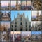 Collage of photos of the sights of Milan. Italy