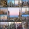 Collage of photos of the sights of Milan. Italy