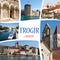 Collage of photos from Trogir in Croatia