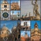 Collage of pictures attractions of Padua Italy