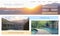 Collage of pictures for travel agency website