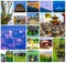 Collage of popular Nepalese travel destinations - Kathmandu valley and Himalaya mountains