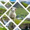 Collage of popular tourist destinations in Faroes Islands.  Travel background. Faroe Islands. Denmark. Europe