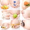 Collage of pregnant girls