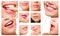 Collage of pretty lips