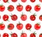 Collage with ripe tomatoes on background. Pattern design