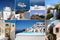 Collage of Santorini island