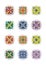 Collage Sheet Circles Pixel Art Motif Shevitsa Rainbow