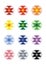 Collage Sheet Circles Pixel Art Motif Shevitsa Rainbow