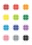 Collage Sheet Circles Pixel Art Motif Shevitsa Rainbow