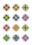 Collage Sheet Circles Pixel Art Motif Shevitsa Rainbow