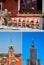 Collage of sights of Warsaw