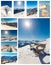 Collage of ski resort Bad Gastein,cableway in Austria, Land Salzburg