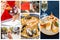 Collage of spanish traditional cuisine