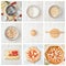 Collage, step by step recipe. Galette with vegetable