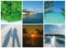 Collage of summer beach maldives images - nature and travel background