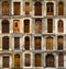 Collage of swiss wooden doors