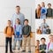 Collage of teacher and multiethnic pupils