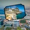 Collage of tourist photos of the Gibraltar British island.