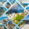 Collage of tourist photos of the Gibraltar British island.