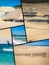 Collage of tourist photos of the Tarifa, Spain.