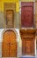 Collage of traditional old Moroccan doors