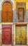 Collage of traditional old Moroccan doors