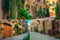 Collage of tuscan flowery streets and travel destinations, Italy