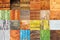 Collage of various different wood texture samples