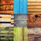 Collage of various different wood texture samples