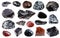 Collage from various Obsidian mineral gem stones