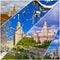 Collage of vibrant views of famous Russian university