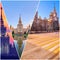 Collage of vibrant views of famous Russian university