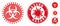 Collage Virus Hazard Icon of Tremulant Items with Coronavirus Distress Hazard Seal