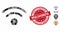 Collage Wi-Fi Icon with Grunge Republican Nomination Seal