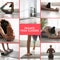 Collage of women practicing poses and text Private Yoga Classes