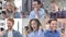 Collage of Young People Excited for Win while Using Smartphone