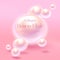 Collagen. Beauty Elixir. Cosmetic product. Pearl drops of wonderful liquid for youthful and beauty.