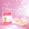 Collagen Mask Cosmetics Product Realistic Label