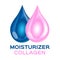 Collagen and moisturizer icon , logo and . double moisturizer collagen