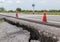 Collapsed of Asphalt Road .