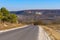 A collapsed part of the rock above the village, a broken piece of limestone mountain. Background with copy space