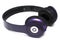 A collapsible purple wireless headphone