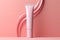 Collapsible tube Beauty Care Cream on orange Gel Serum background generative AI