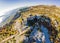 Collapsing tower of fortress Kosmac. Ancient Austro-Hungarian fortress built as a defensive structure and an observation