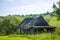 Collapsing wooden house