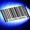 Collard greens - barcode with futuristic blue background