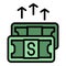 Collateral cash icon vector flat